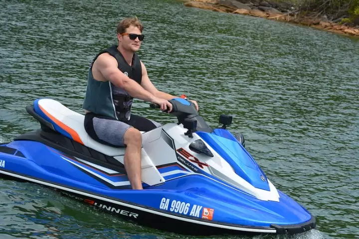 man riding yamaha ex waverunner watercraft